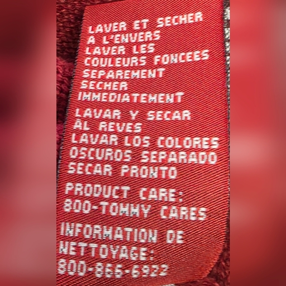 Tommy Hilfiger Women's Red Cotton Knit Pullover Sweater. Med - Picture 8 of 16